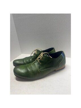John Fluevog CBC Classic Derby Green Leather Lace Up Shoes GP92-01W Mens 8